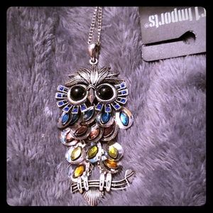 Unique Pier One Owl Necklace NWT